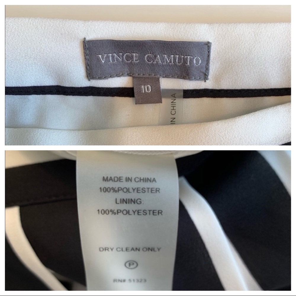 VINCE CAMUTO Pleated Skirt | White/Black | 10 NWOT - Picture 7 of 8